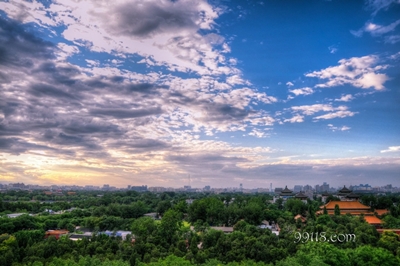 Вид сверху, парк Цзиншань
