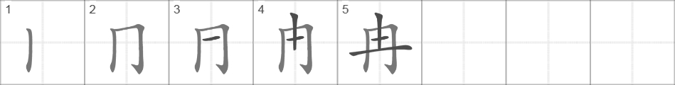 Написание иероглифа 冉