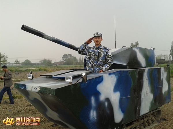 Китаец собрал танк своими руками