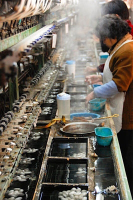 производство шелка в Китае - фотографии