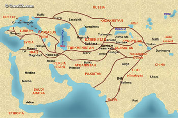 Великий Шелковый Путь - География Китая - Статьи - Китайский язык онлайн  StudyChinese.ru