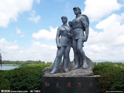 Красный отряд женщин, памятник, Хайнань